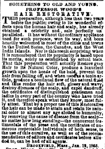 Wood's Hair product 1856